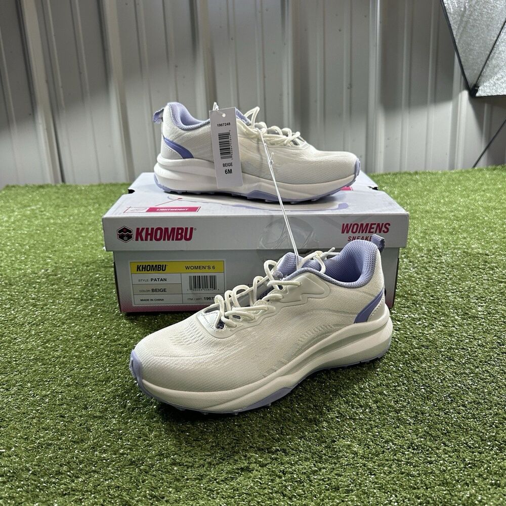 Khombu Patan Women's Size 6 Beige Lavender Lightweight Sneakers New In Box